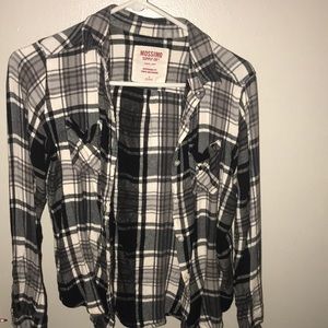 black and white flannel